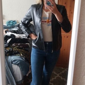 Ann taylor 100% leather jacket